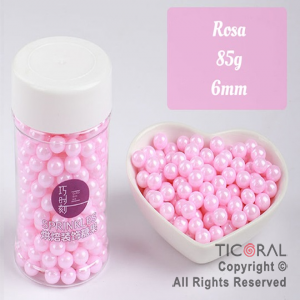PERLAS COMESTIBLES 6 MM ROSA x 85 GR